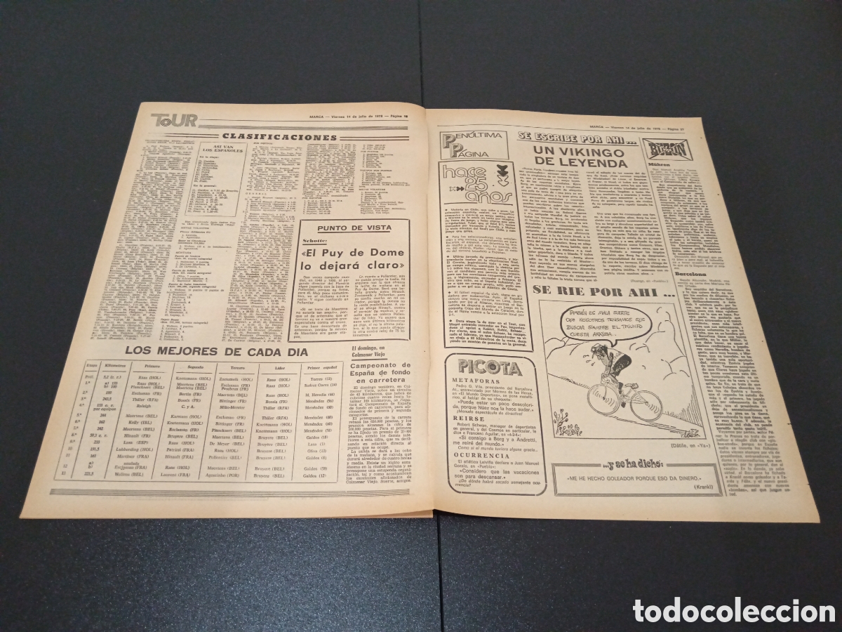 Coleccionismo deportivo: MARCA 14/07/1978 - Foto 4