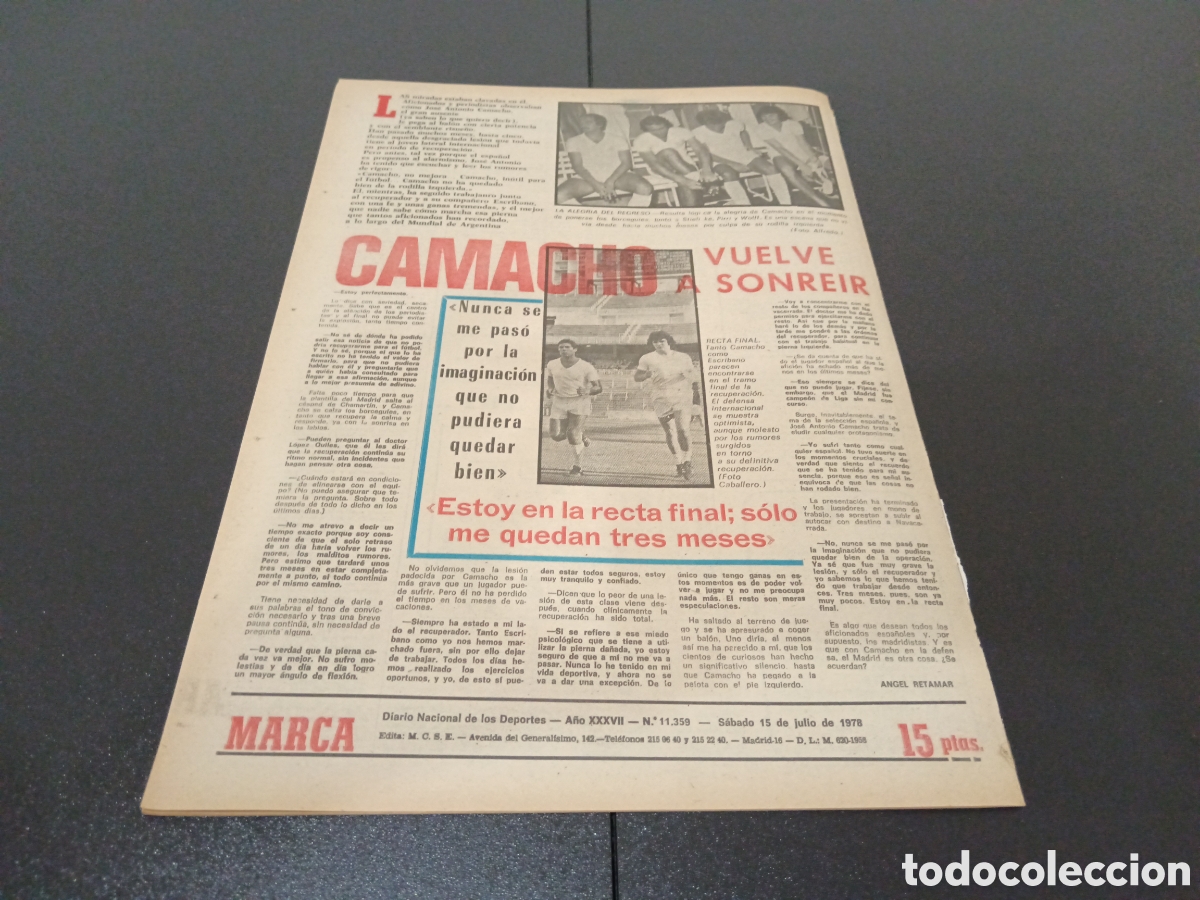 Coleccionismo deportivo: MARCA 15/07/1978 - Foto 6
