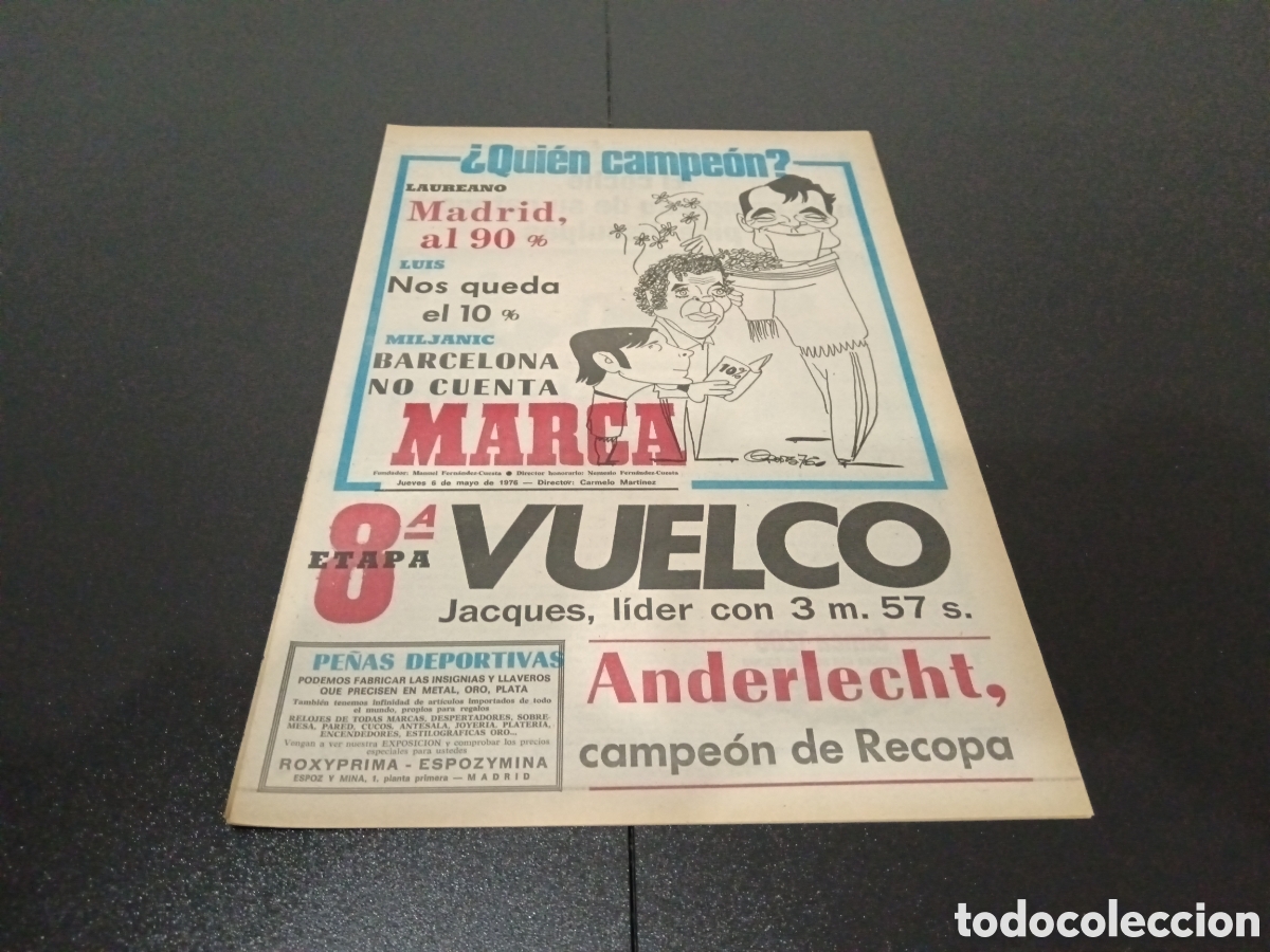 Collectionnisme sportif: MARCA 06/05/1976 FINAL RECOPA ANDERLECHT 4 WEST HAM 2