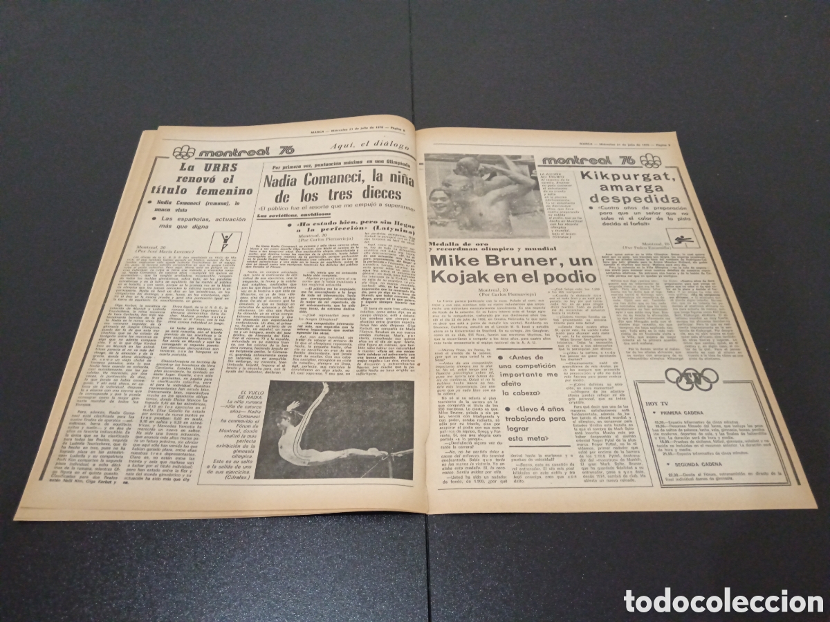 Coleccionismo deportivo: MARCA 21/07/1976 NADIA COMANECCI - Foto 5