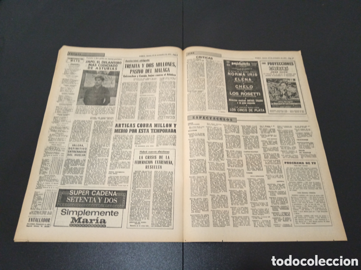Coleccionismo deportivo: MARCA 25/11/1971 - Foto 4