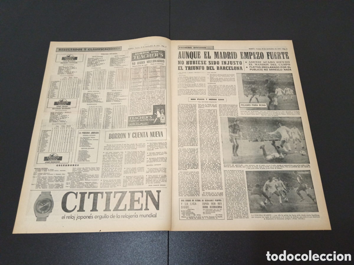 Coleccionismo deportivo: MARCA 29/11/1971 - Foto 2