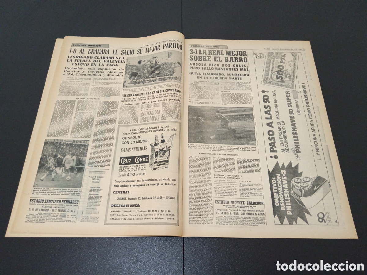 Coleccionismo deportivo: MARCA 29/11/1971 - Foto 6
