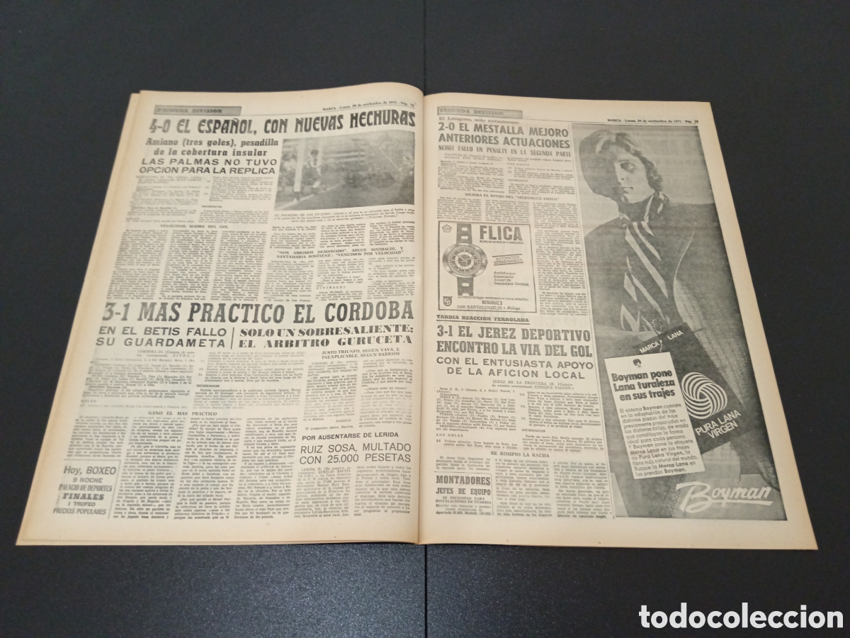 Coleccionismo deportivo: MARCA 29/11/1971 - Foto 7