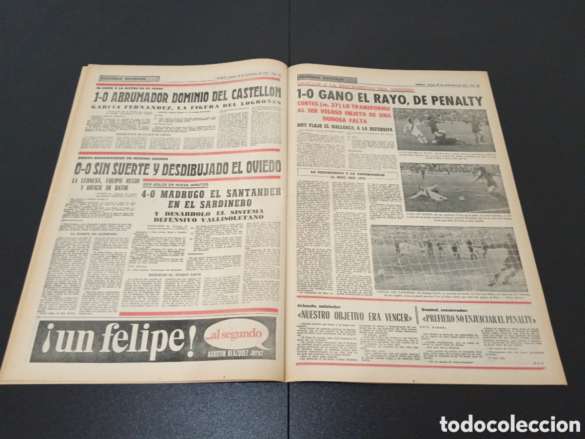 Coleccionismo deportivo: MARCA 29/11/1971 - Foto 8