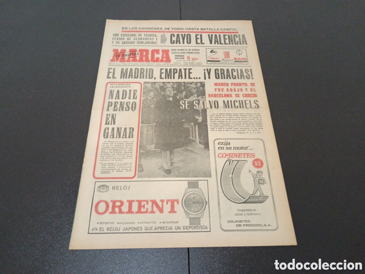 Coleccionismo deportivo: MARCA 29/11/1971 - Foto 1