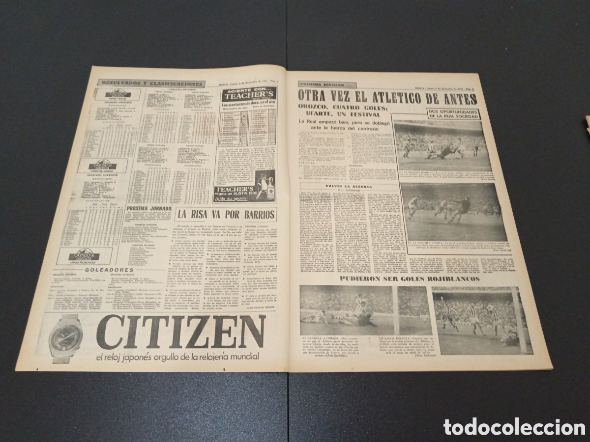 Coleccionismo deportivo: MARCA 06/12/1971 - Foto 2