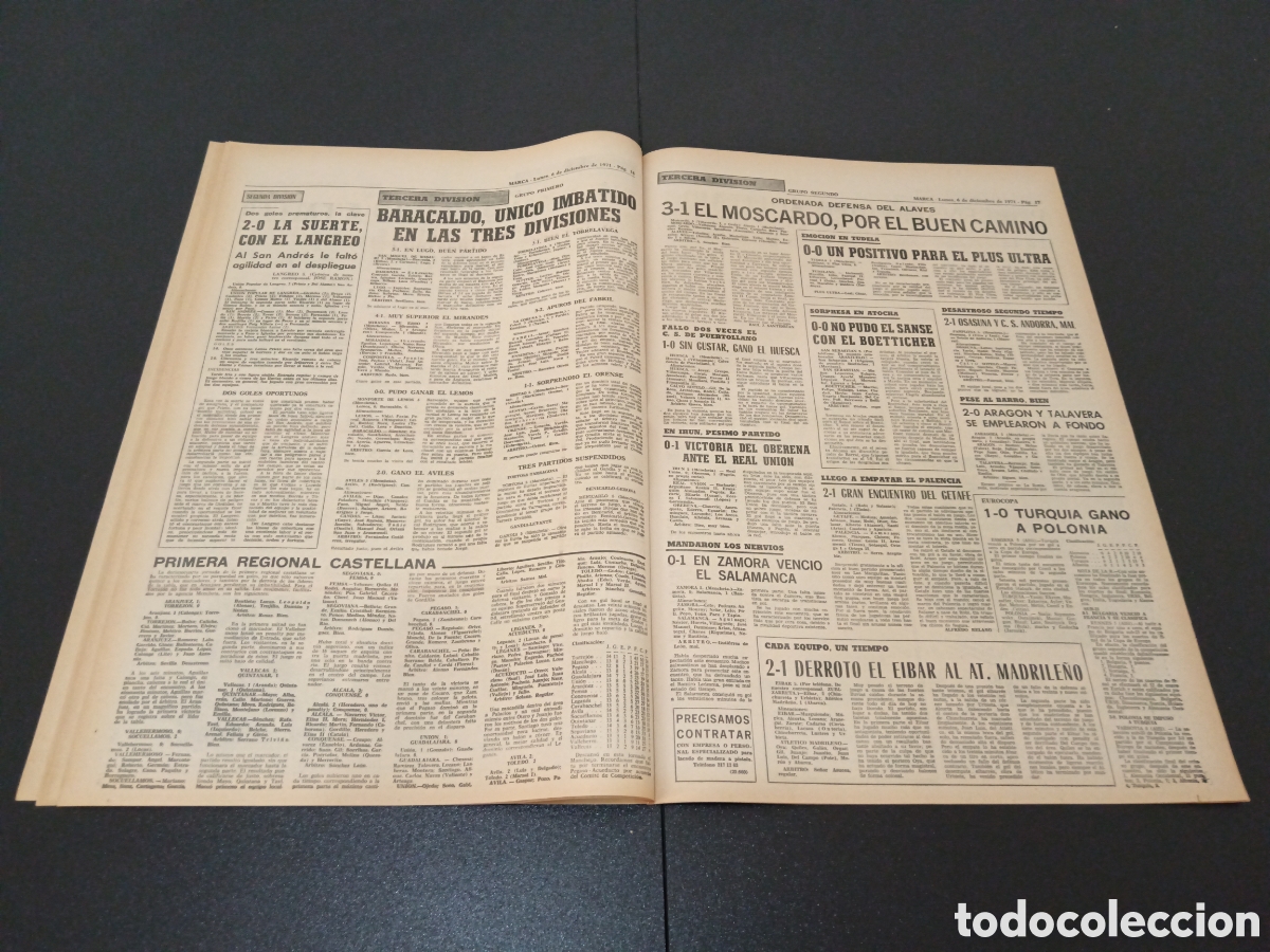 Coleccionismo deportivo: MARCA 06/12/1971 - Foto 9