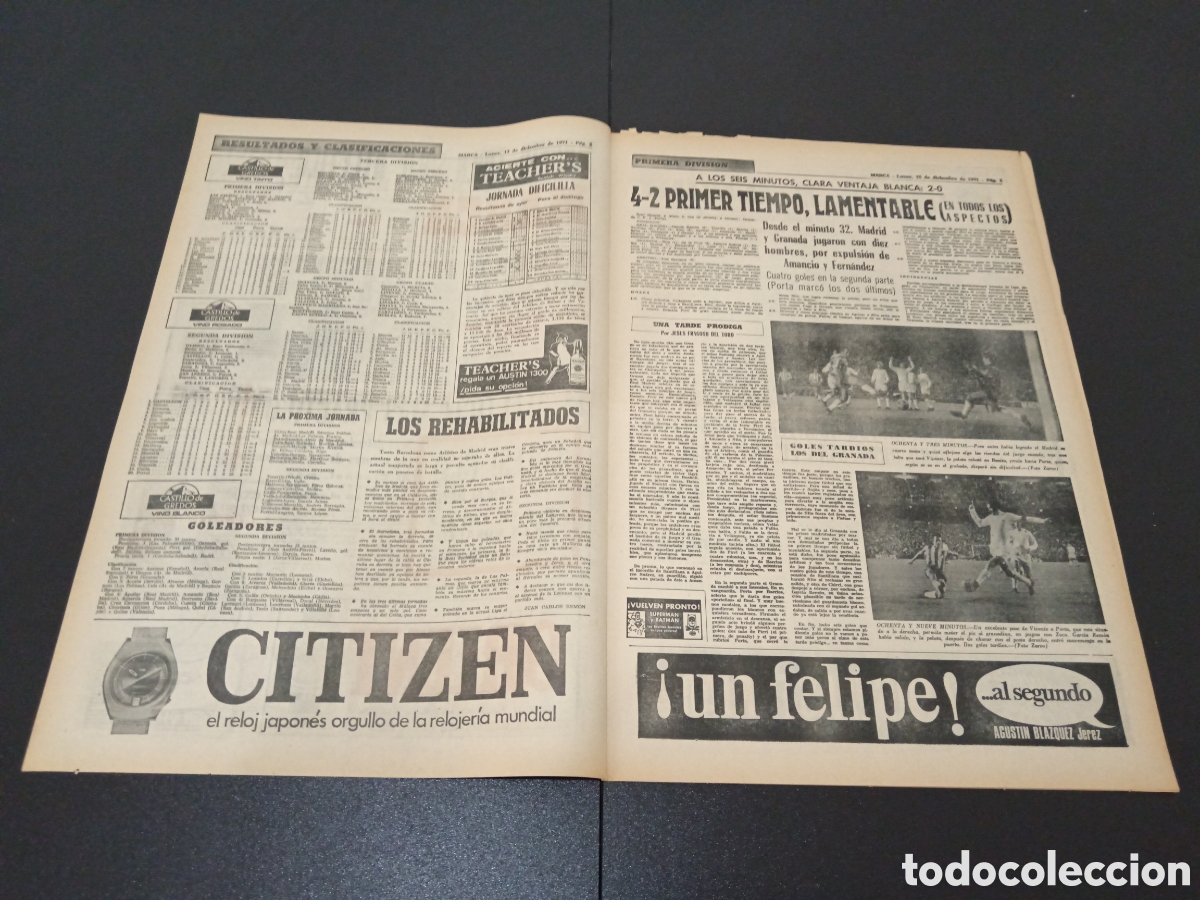 Coleccionismo deportivo: MARCA 13/12/1971 - Foto 2