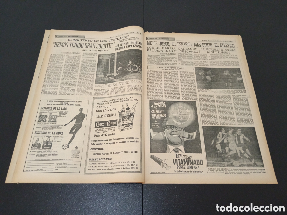 Coleccionismo deportivo: MARCA 13/12/1971 - Foto 4