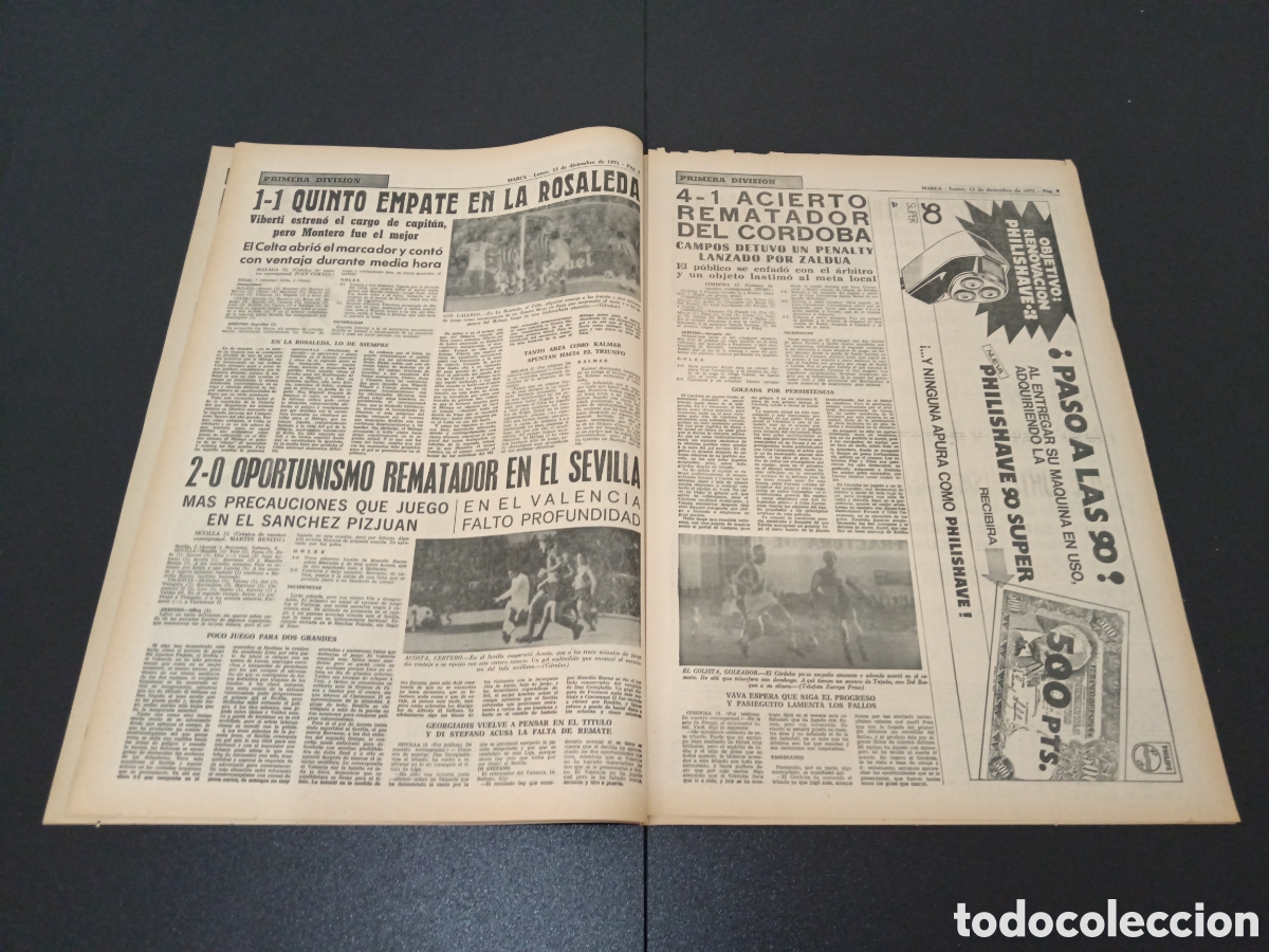 Coleccionismo deportivo: MARCA 13/12/1971 - Foto 5
