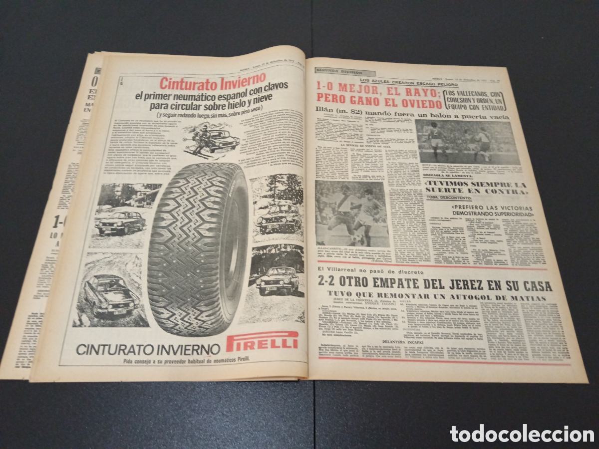 Coleccionismo deportivo: MARCA 13/12/1971 - Foto 8