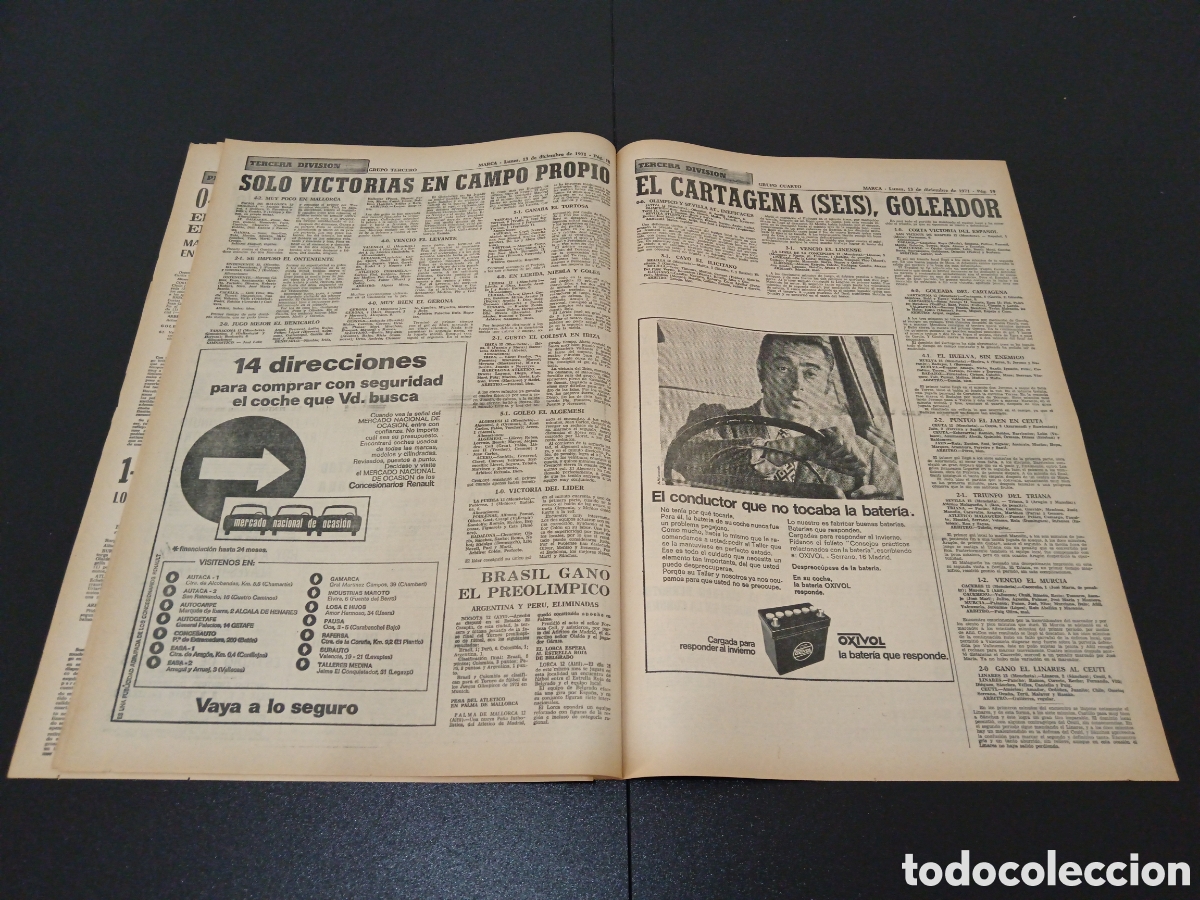 Coleccionismo deportivo: MARCA 13/12/1971 - Foto 10