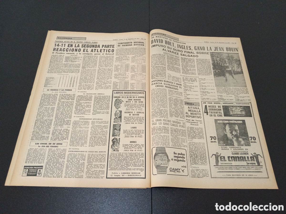 Coleccionismo deportivo: MARCA 13/12/1971 - Foto 12