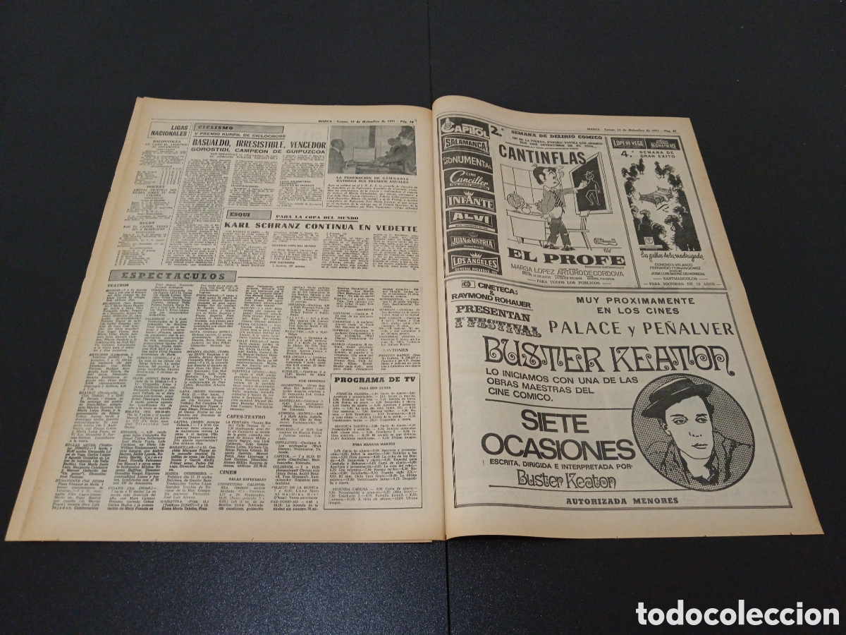 Coleccionismo deportivo: MARCA 13/12/1971 - Foto 13