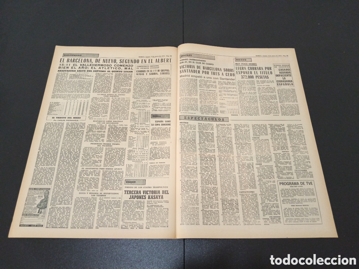 Coleccionismo deportivo: MARCA 03/01/1972 - Foto 11