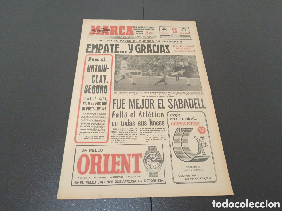 Coleccionismo deportivo: MARCA 31/01/1972 - Foto 1