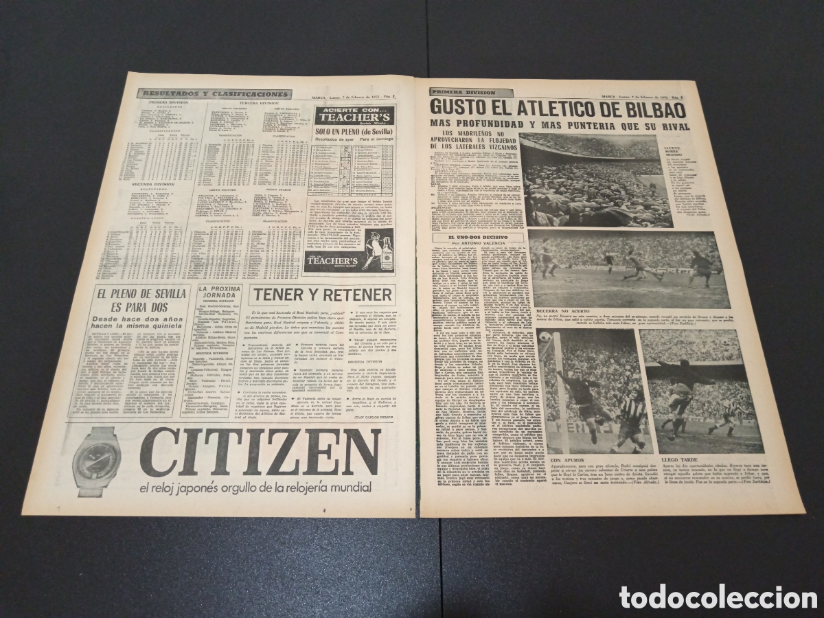 Coleccionismo deportivo: MARCA 07/02/1972 - Foto 2