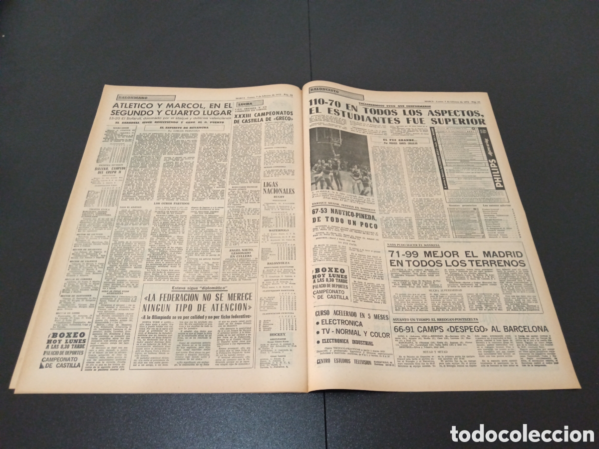 Coleccionismo deportivo: MARCA 07/02/1972 - Foto 11
