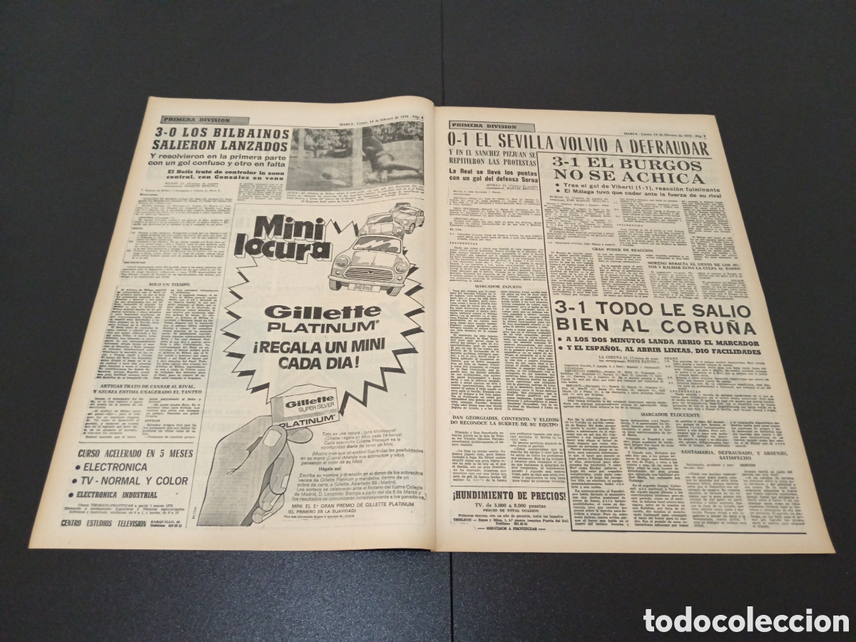Coleccionismo deportivo: MARCA 14/02/1972 - Foto 4