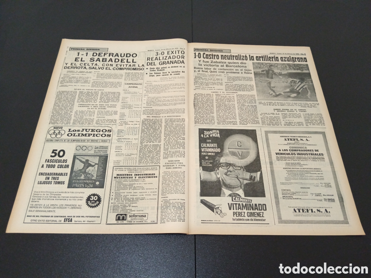 Coleccionismo deportivo: MARCA 14/02/1972 - Foto 5