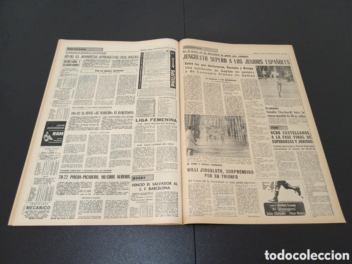 Coleccionismo deportivo: MARCA 14/02/1972 - Foto 12