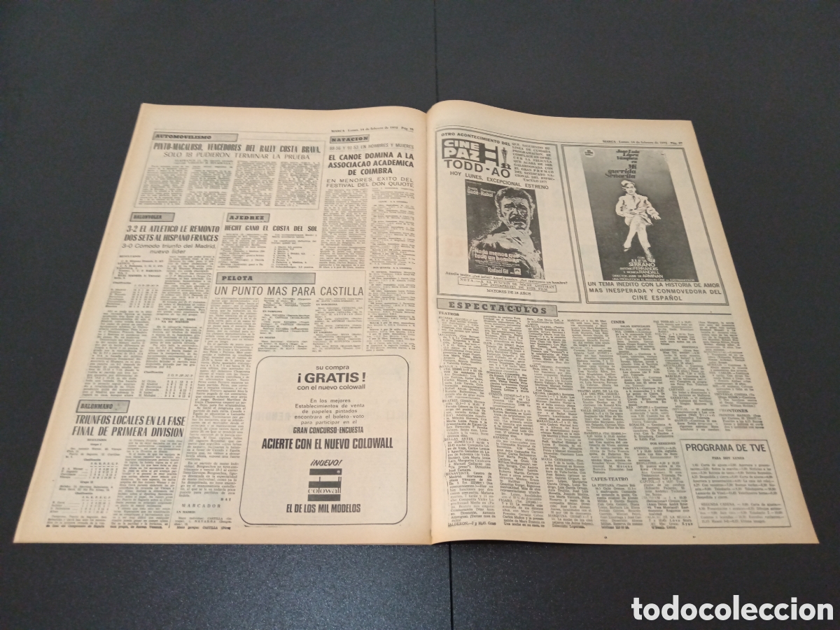 Coleccionismo deportivo: MARCA 14/02/1972 - Foto 13