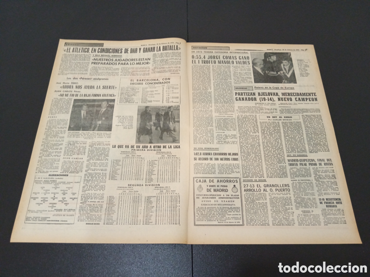 Coleccionismo deportivo: MARCA 20/02/1972 - Foto 2