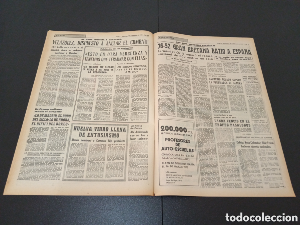 Coleccionismo deportivo: MARCA 20/02/1972 - Foto 4