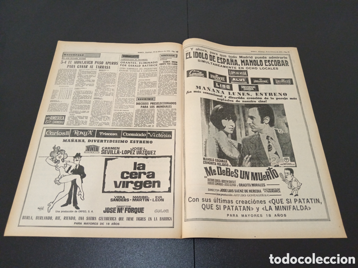 Coleccionismo deportivo: MARCA 20/02/1972 - Foto 5