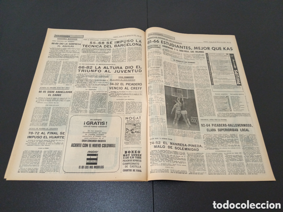 Coleccionismo deportivo: MARCA 21/02/1972 - Foto 11