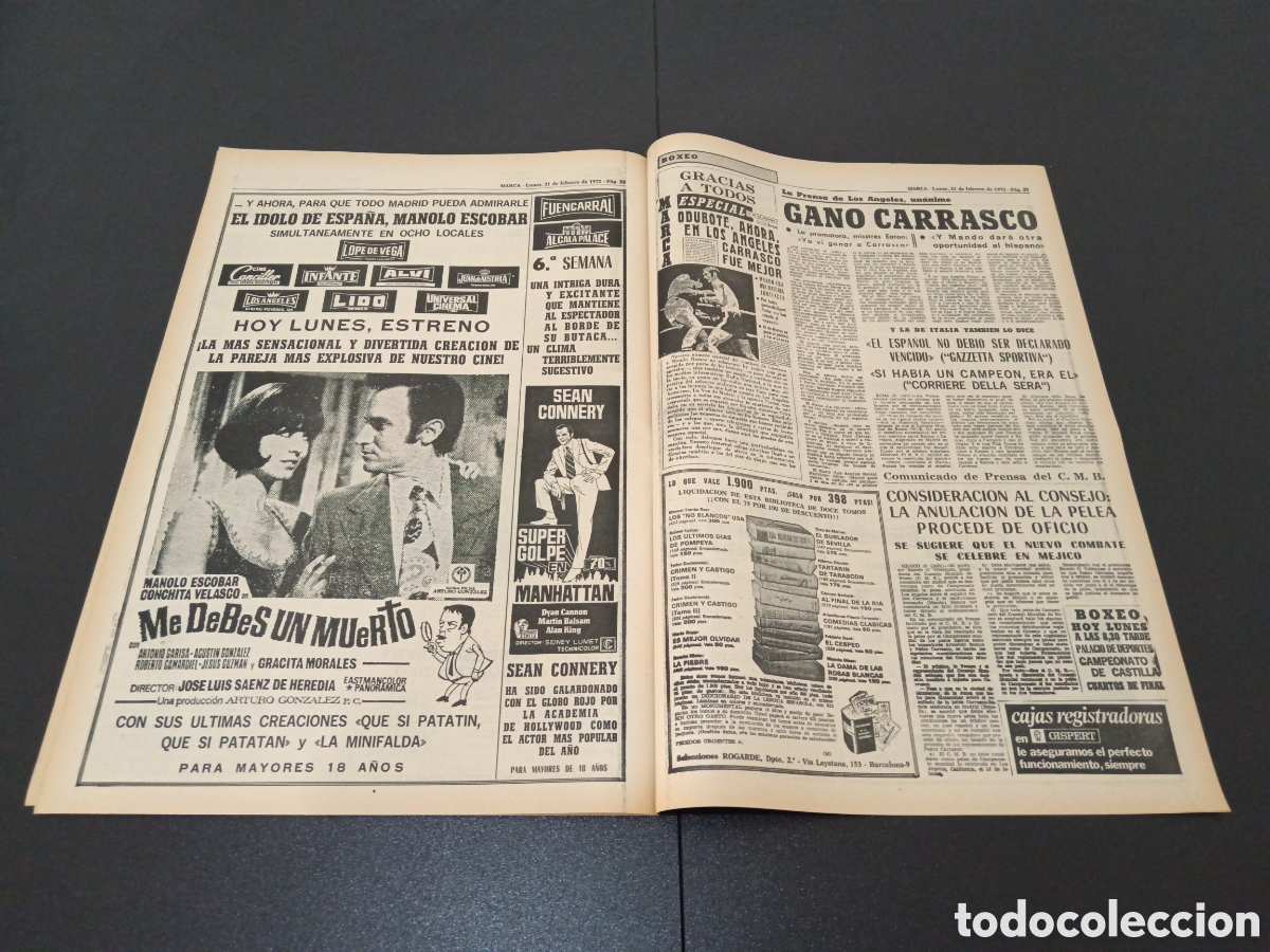 Coleccionismo deportivo: MARCA 21/02/1972 - Foto 12