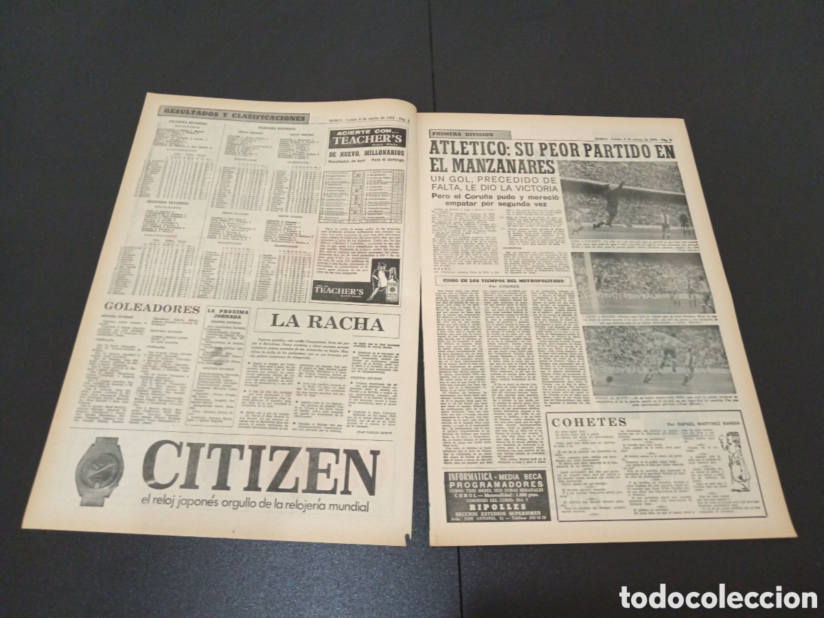 Coleccionismo deportivo: MARCA 06/03/1972 - Foto 2