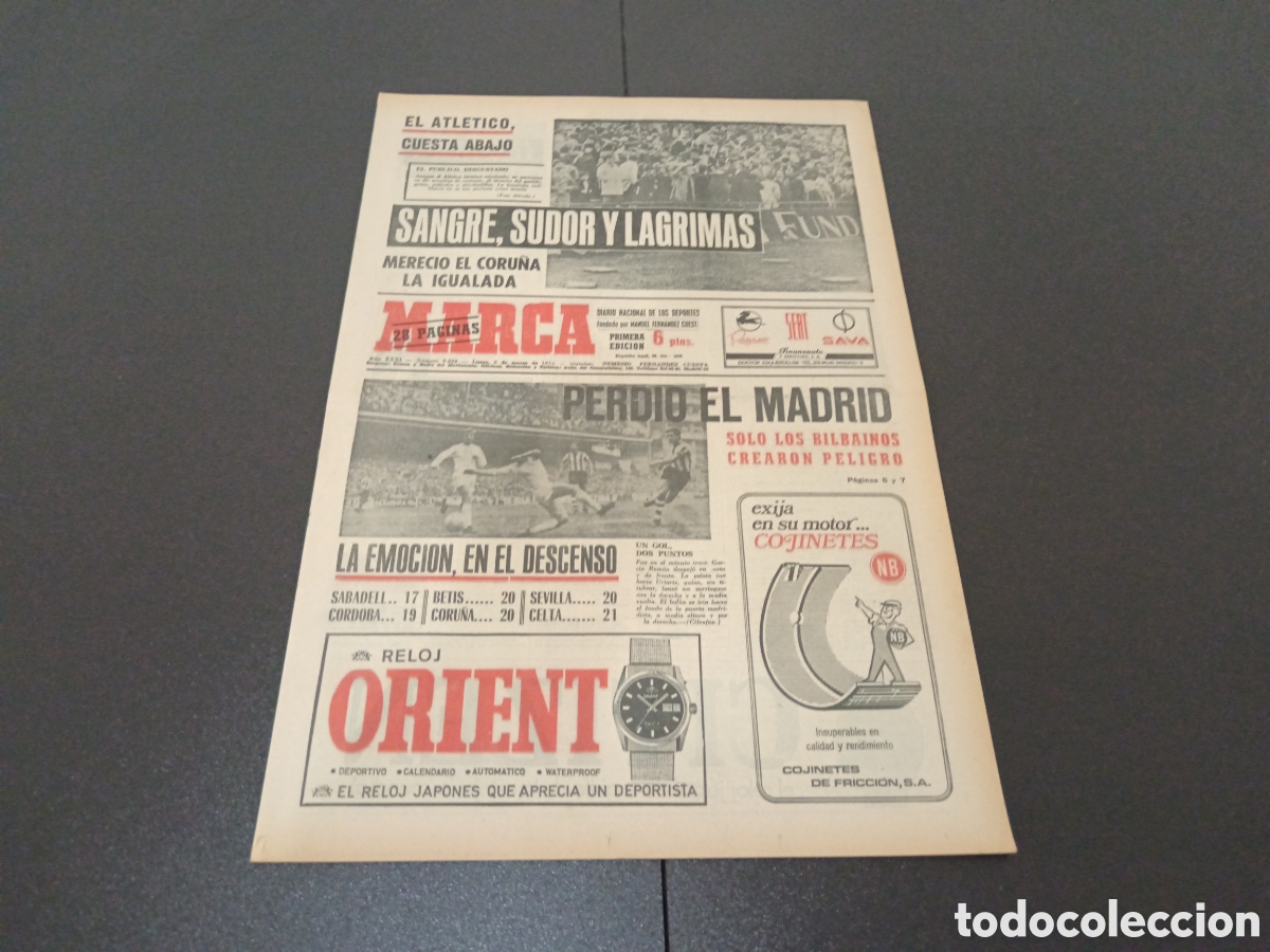 Coleccionismo deportivo: MARCA 06/03/1972 - Foto 1