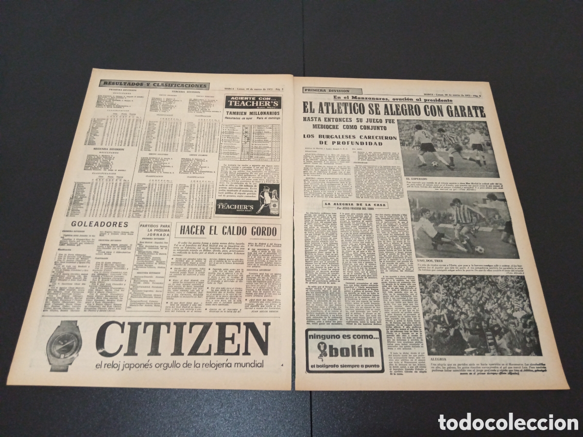 Coleccionismo deportivo: MARCA 20/03/1972 - Foto 2