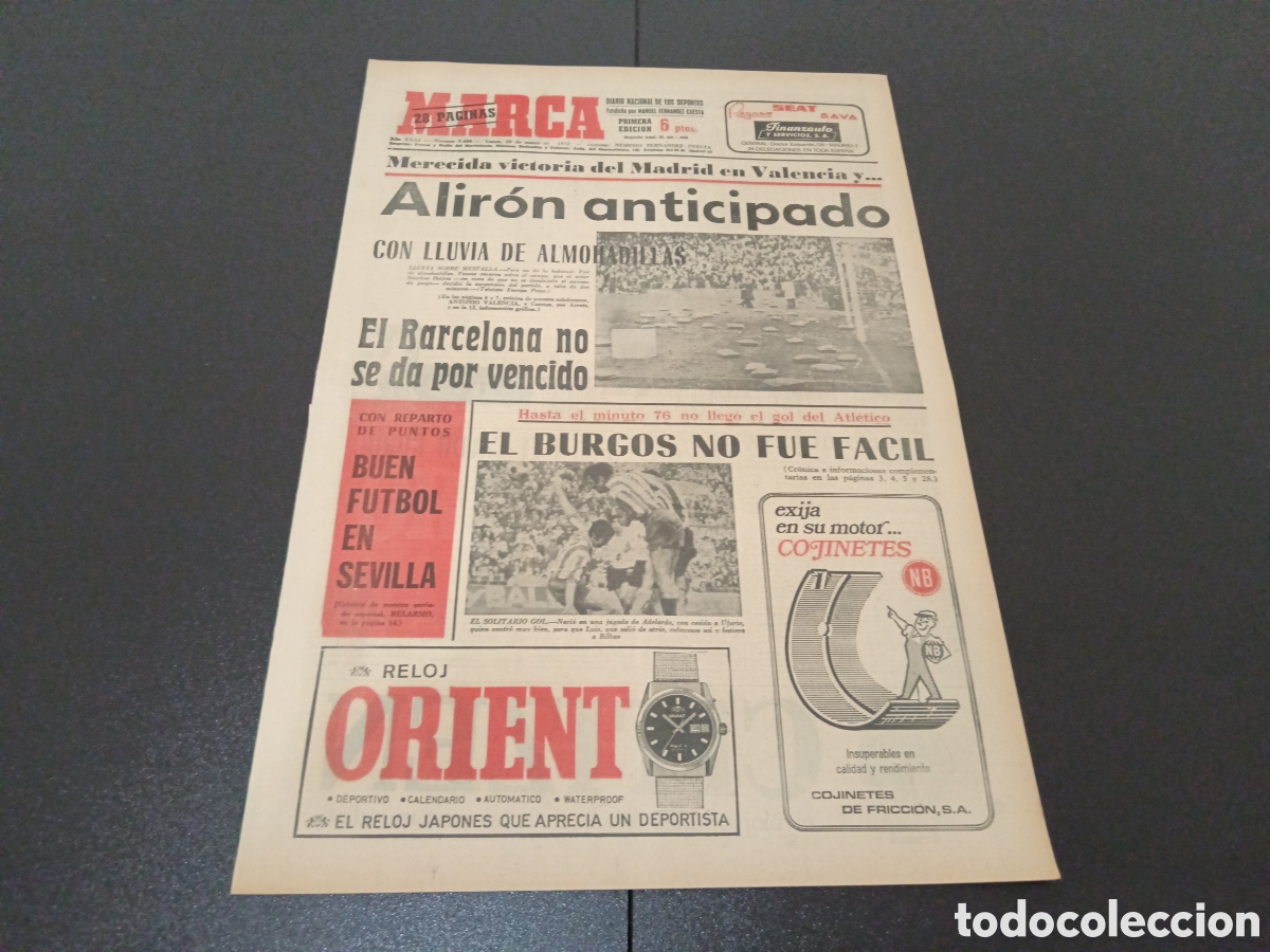 Coleccionismo deportivo: MARCA 20/03/1972 - Foto 1