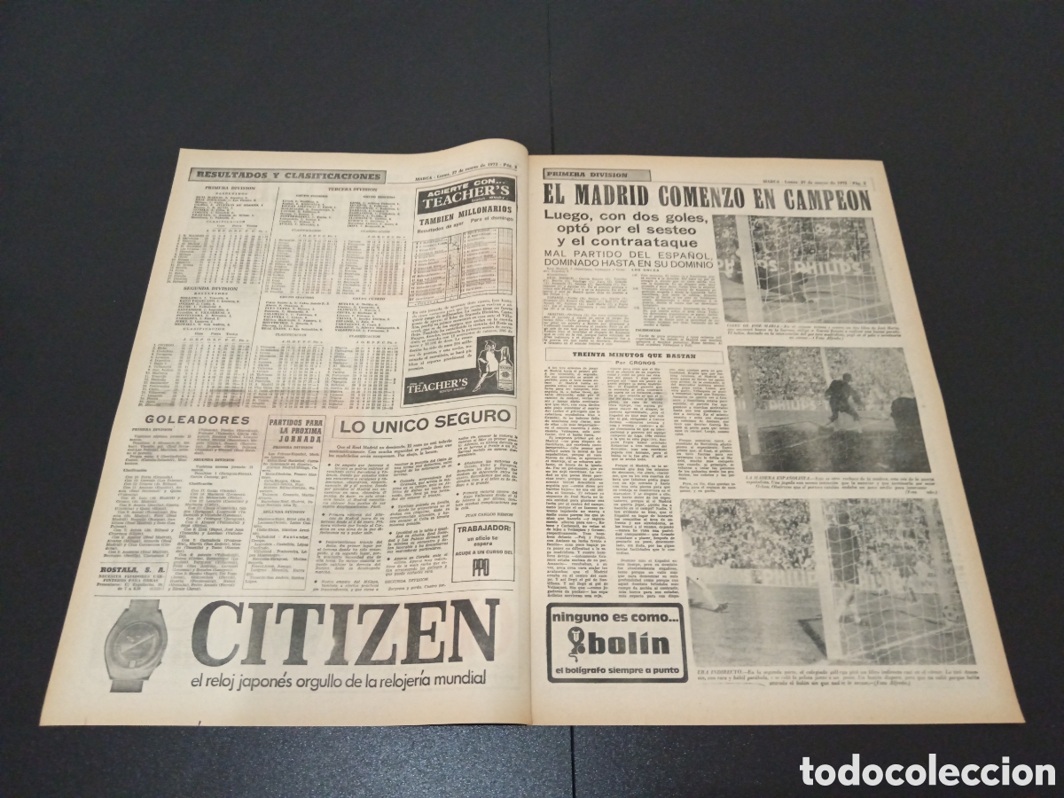 Coleccionismo deportivo: MARCA 27/03/1972 - Foto 2