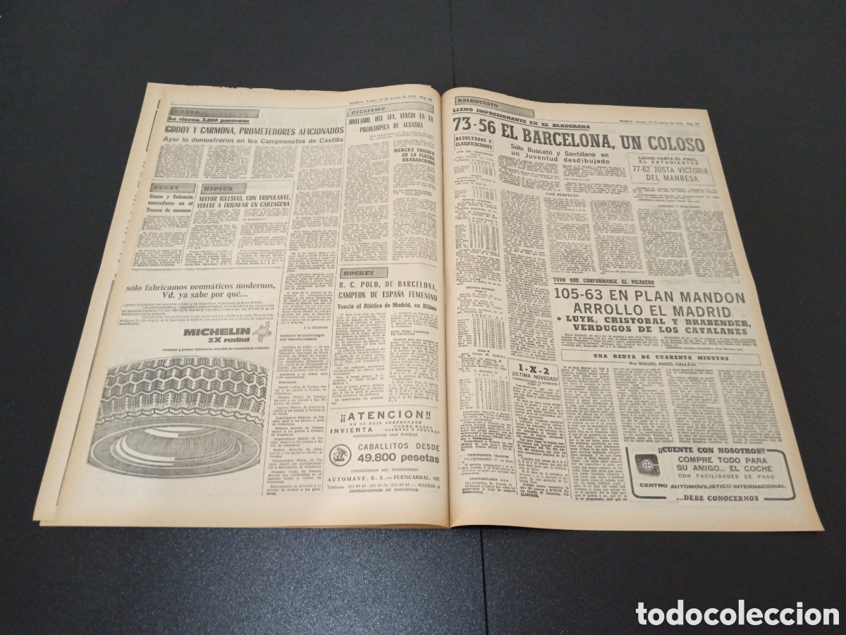 Coleccionismo deportivo: MARCA 27/03/1972 - Foto 11