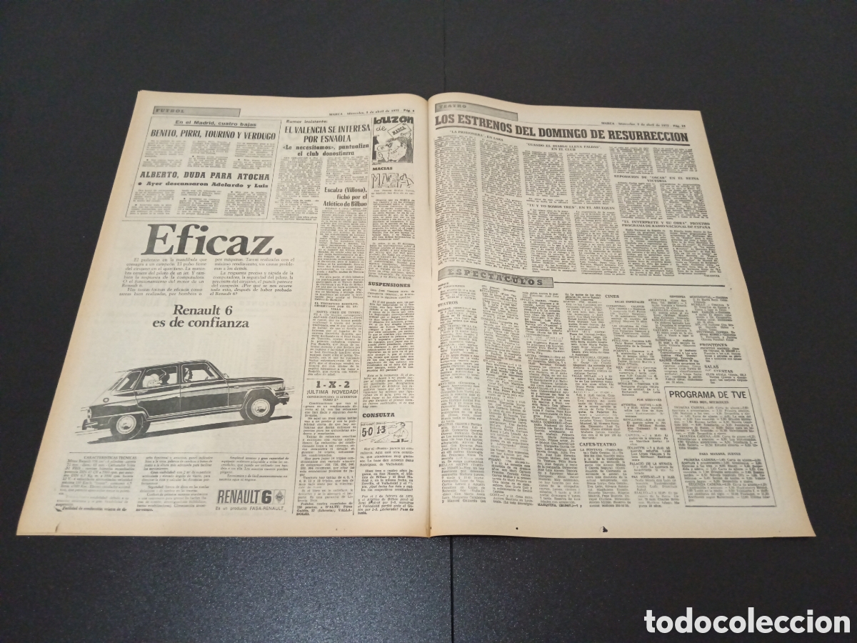 Coleccionismo deportivo: MARCA 05/04/1972 - Foto 4