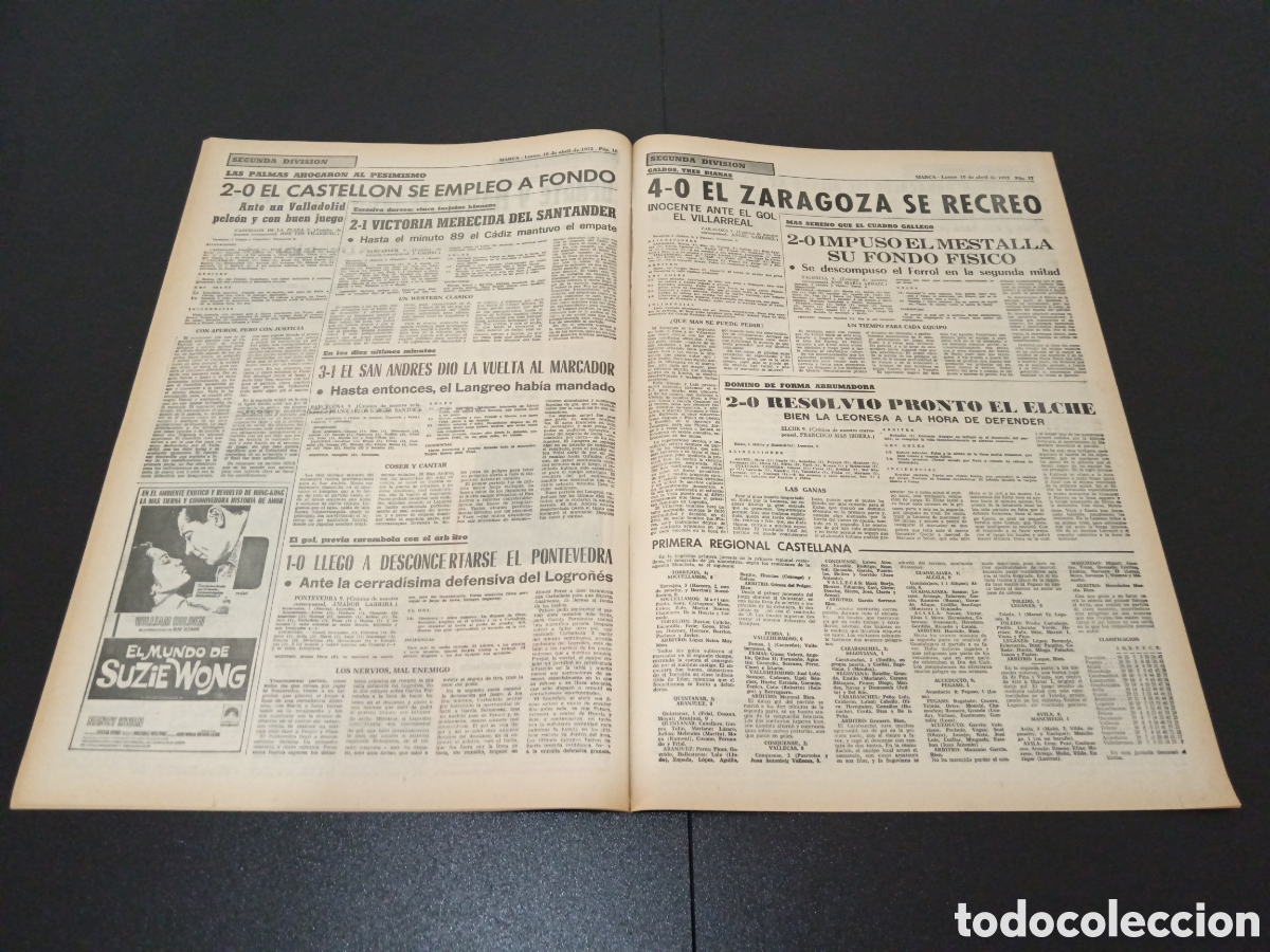 Coleccionismo deportivo: MARCA 10/04/1972 - Foto 9