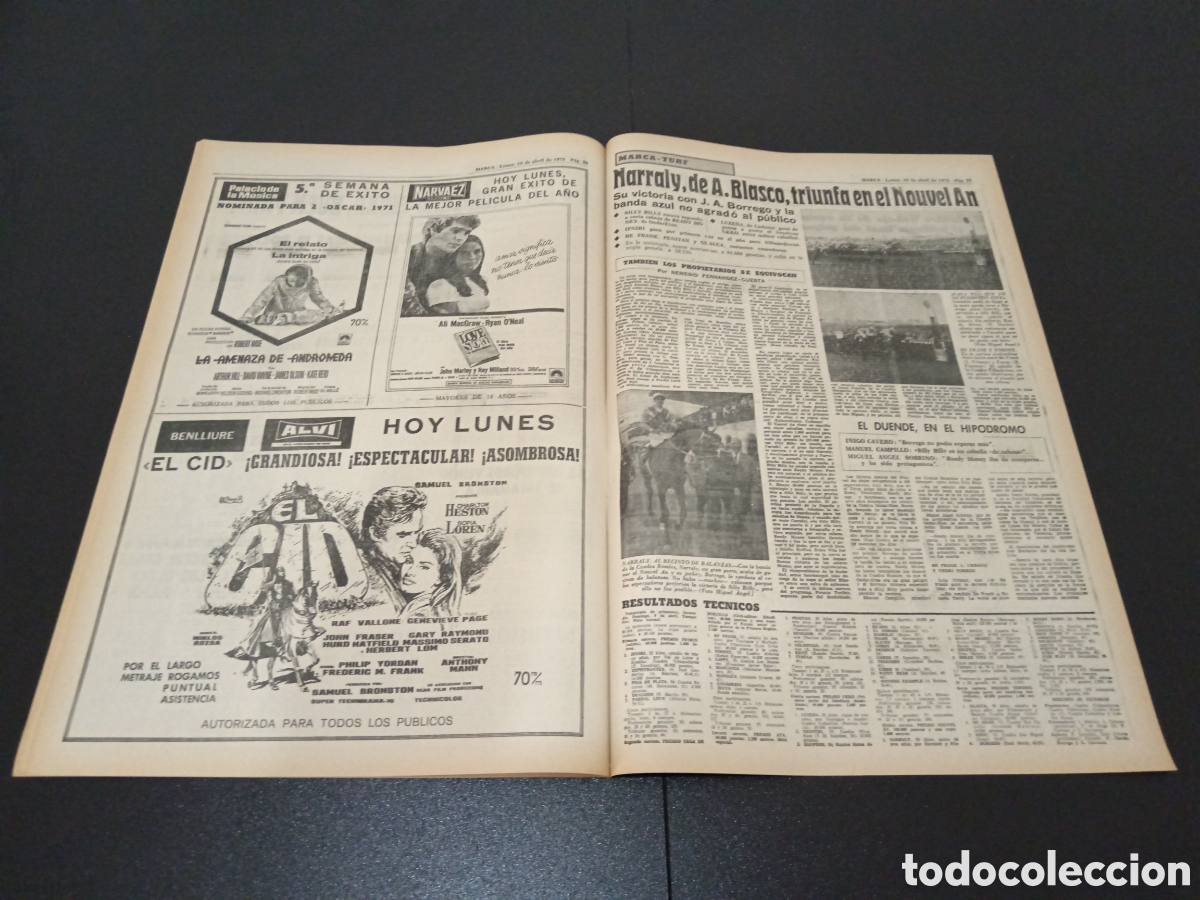 Coleccionismo deportivo: MARCA 10/04/1972 - Foto 11
