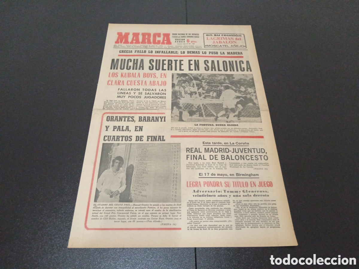 Coleccionismo deportivo: MARCA 13/04/1972 - Foto 1