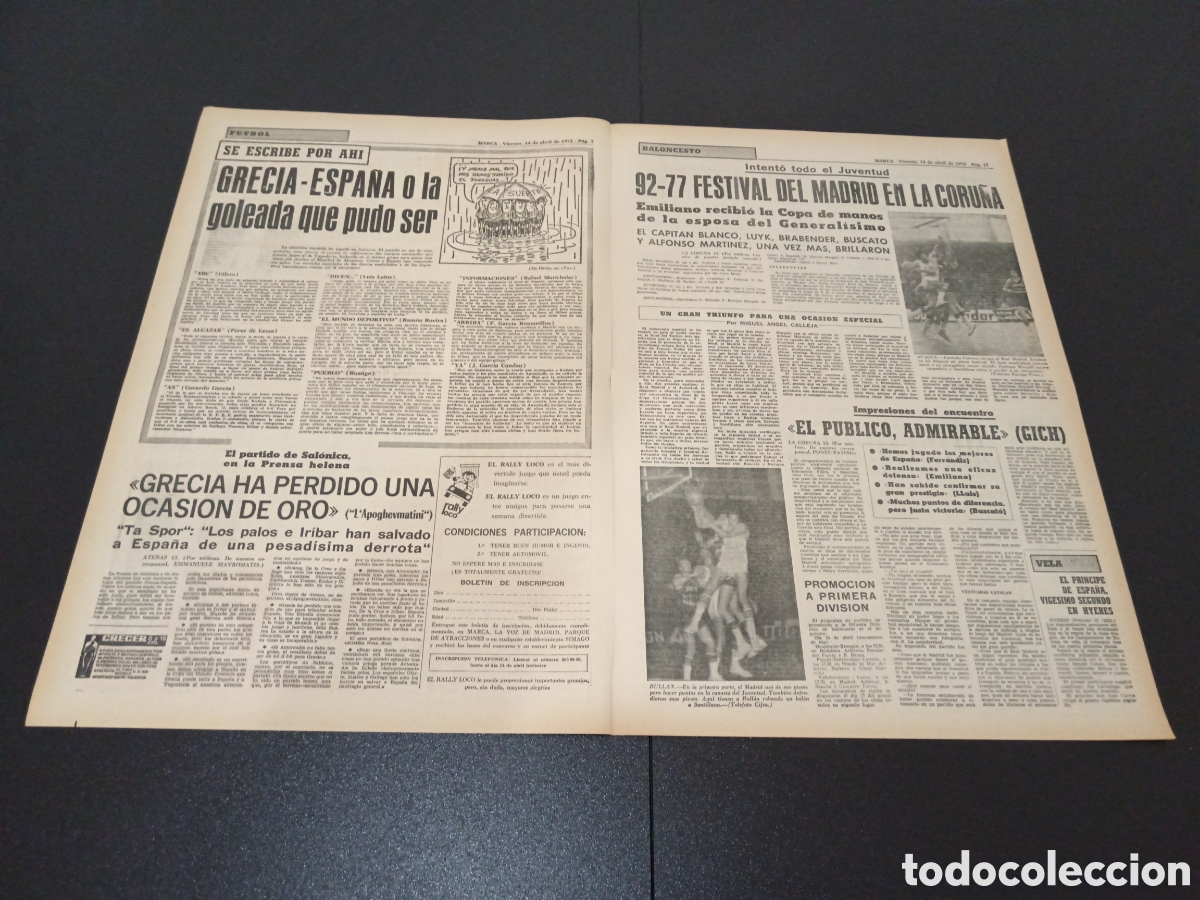 Coleccionismo deportivo: MARCA 14/04/1972 - Foto 2