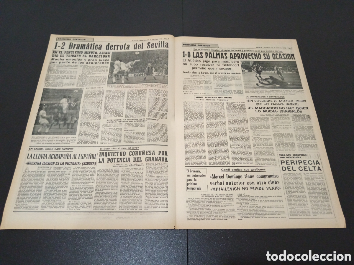 Coleccionismo deportivo: MARCA 23/04/1972 - Foto 2