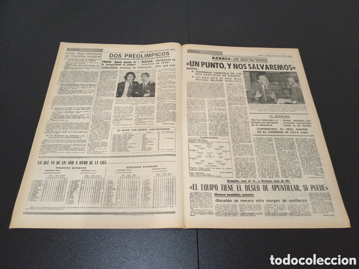 Coleccionismo deportivo: MARCA 23/04/1972 - Foto 3