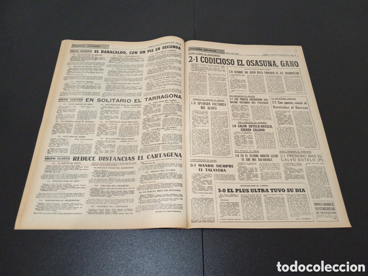 Coleccionismo deportivo: MARCA 24/04/1972 - Foto 9