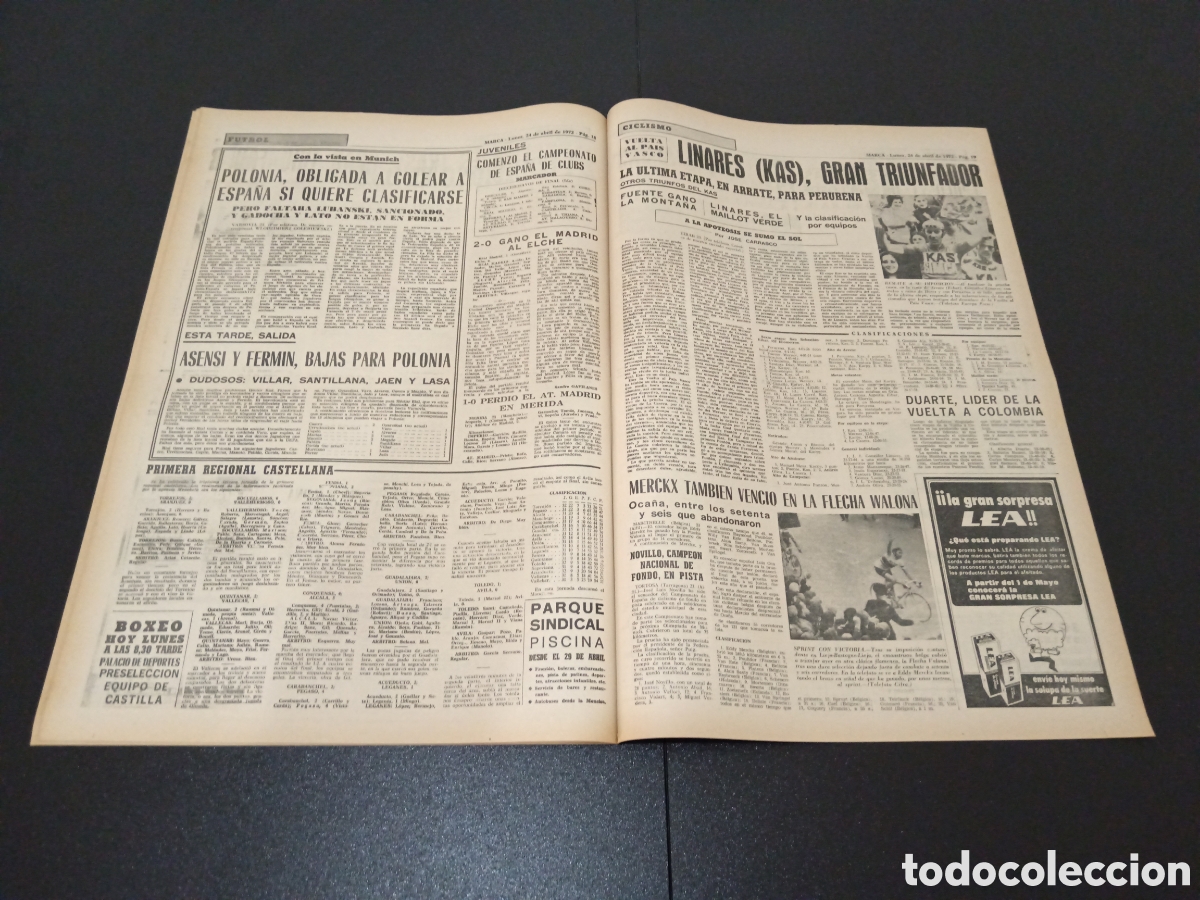 Coleccionismo deportivo: MARCA 24/04/1972 - Foto 10