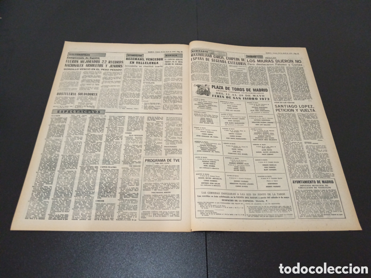 Coleccionismo deportivo: MARCA 24/04/1972 - Foto 13