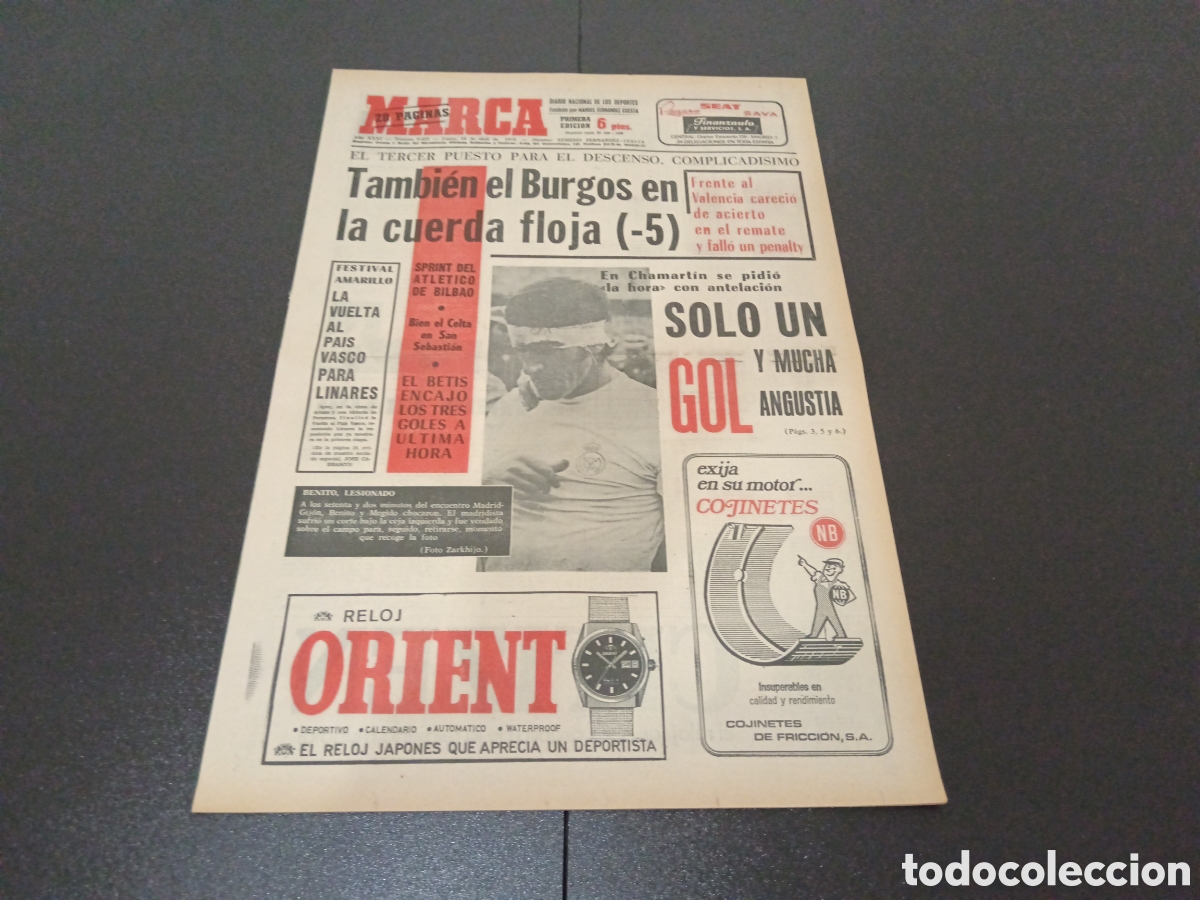 Coleccionismo deportivo: MARCA 24/04/1972 - Foto 1