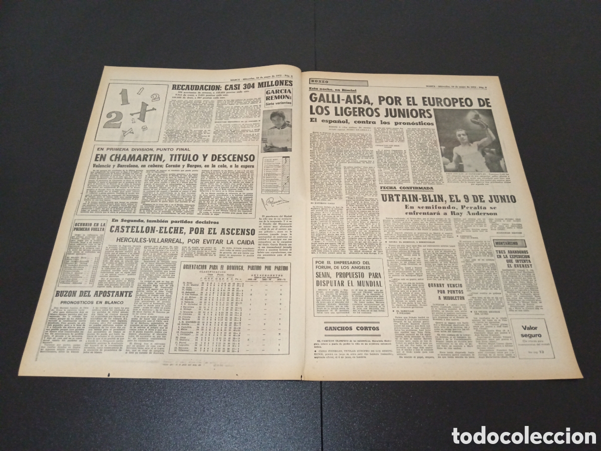 Coleccionismo deportivo: MARCA 10/05/1972 - Foto 2